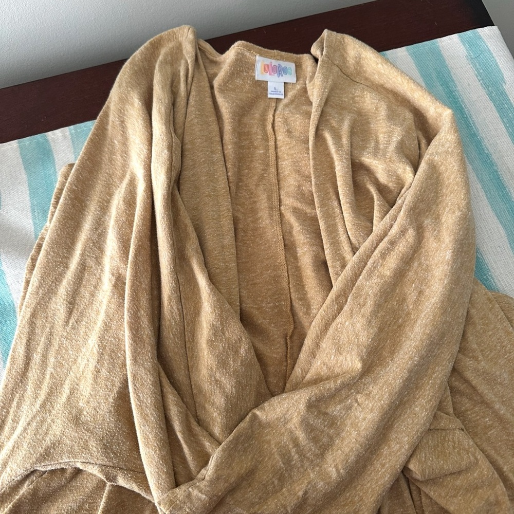 LuLaRoe Tan Cardigan Sweater